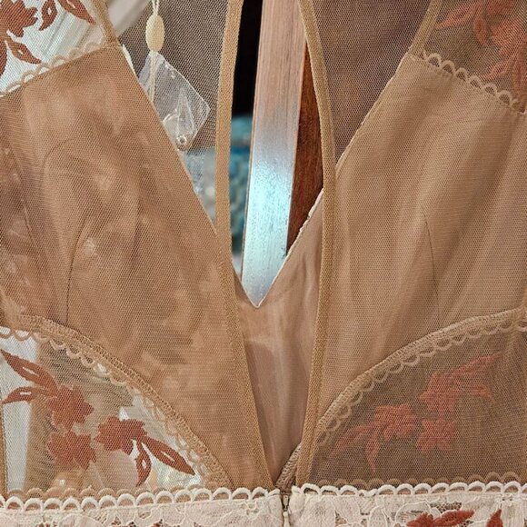 For Love & Lemons Short Matador Dress XS - NWT Nylon/Cotton - Intricate Lace - Picture 12 of 16